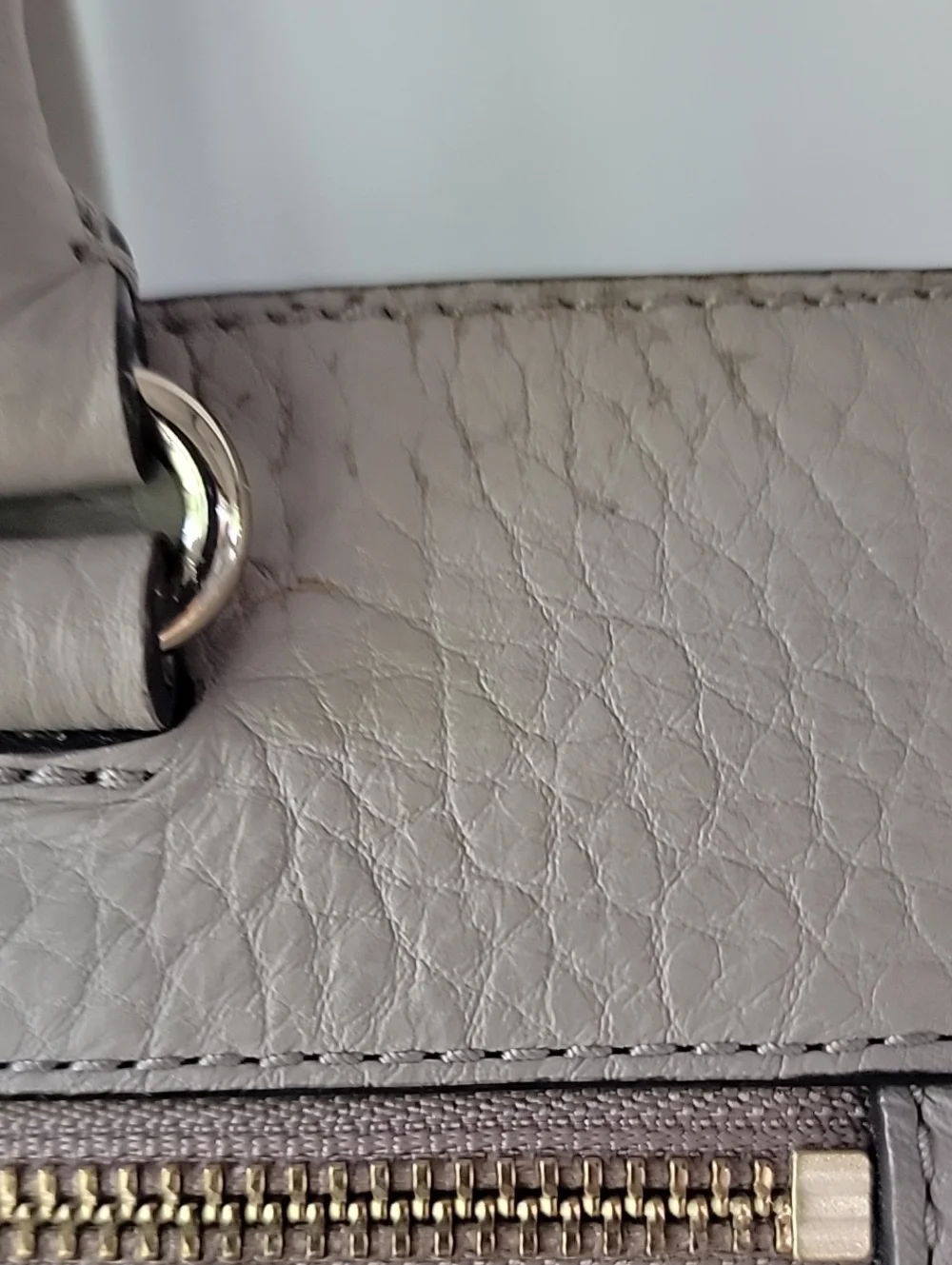 kate spade Taupe Perforated Leather Satchel